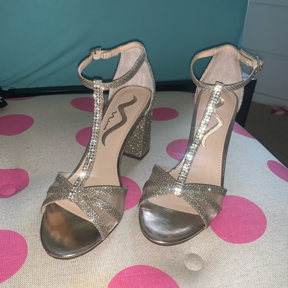 Nina rhinestone heels